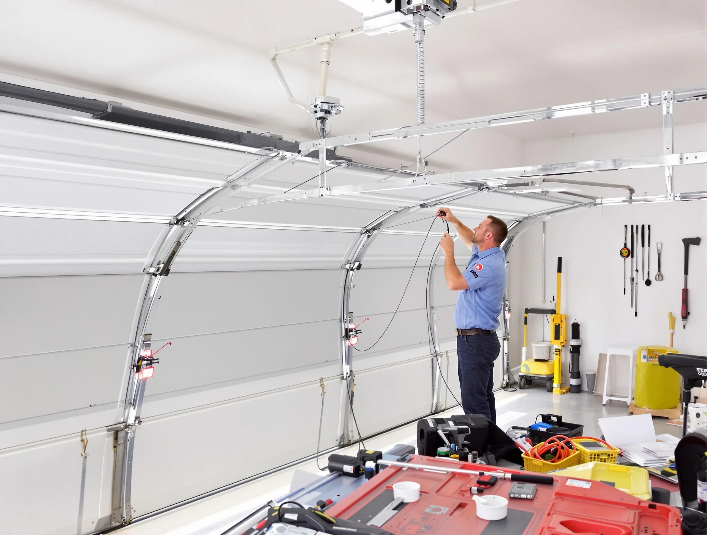 Garage door cable repair service by Roselle Garage Door Repair in Roselle