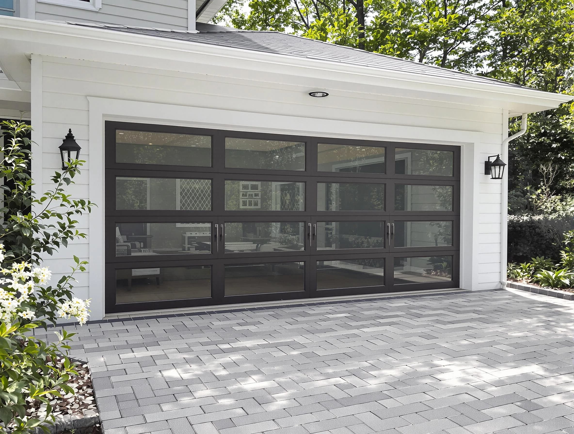 Roselle Garage Door Repair design specialist presenting custom garage door options to Roselle homeowner