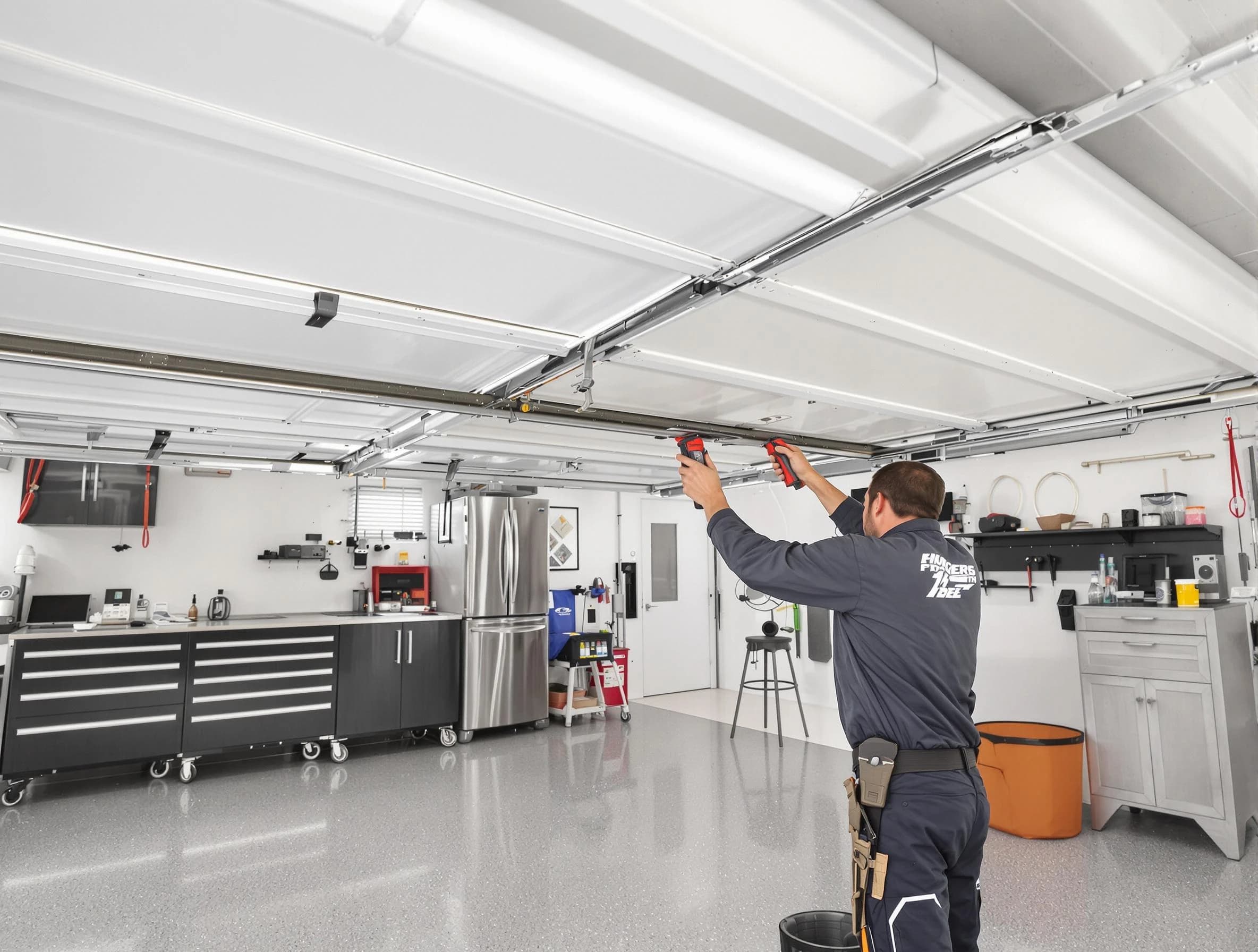 Overhead garage door repair service by Roselle Garage Door Repair in Roselle
