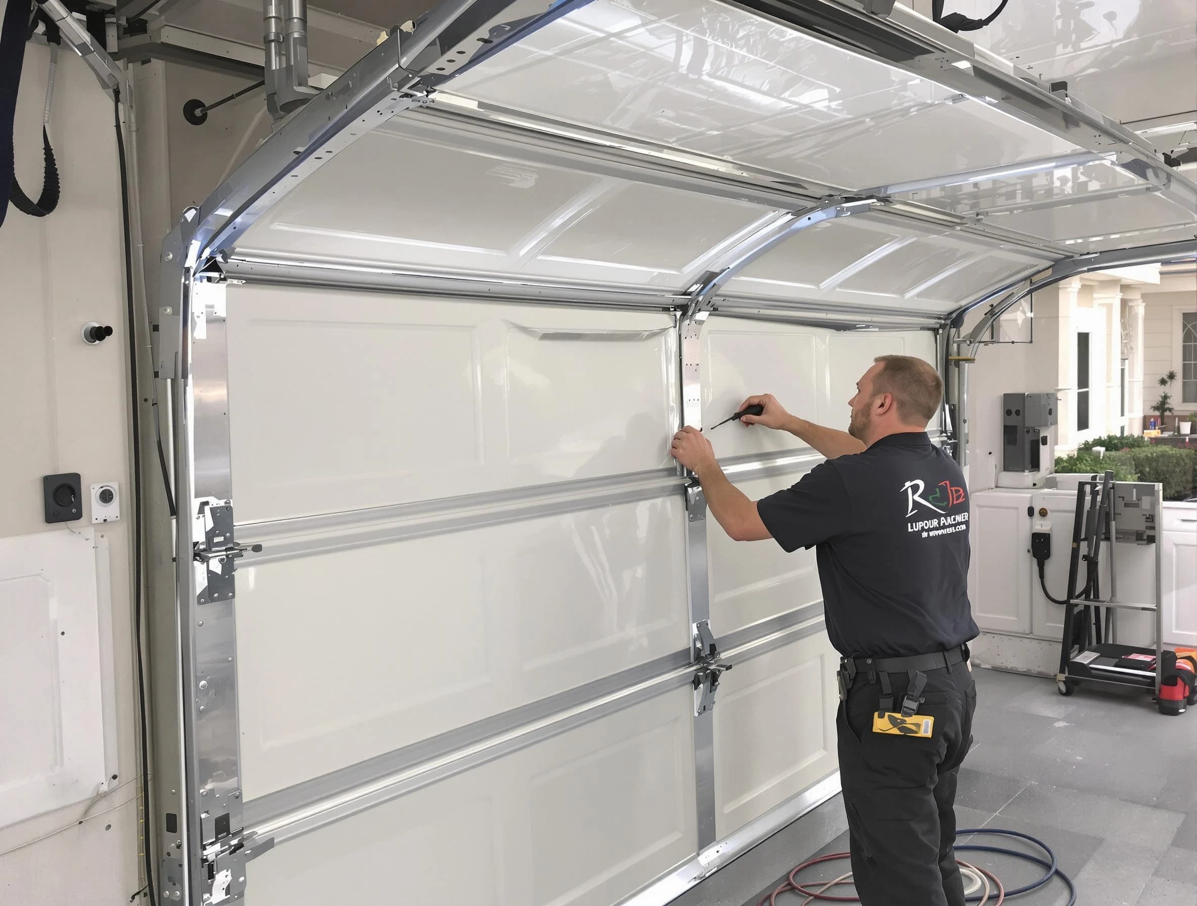 Roselle Garage Door Repair professional performing panel repair in Roselle