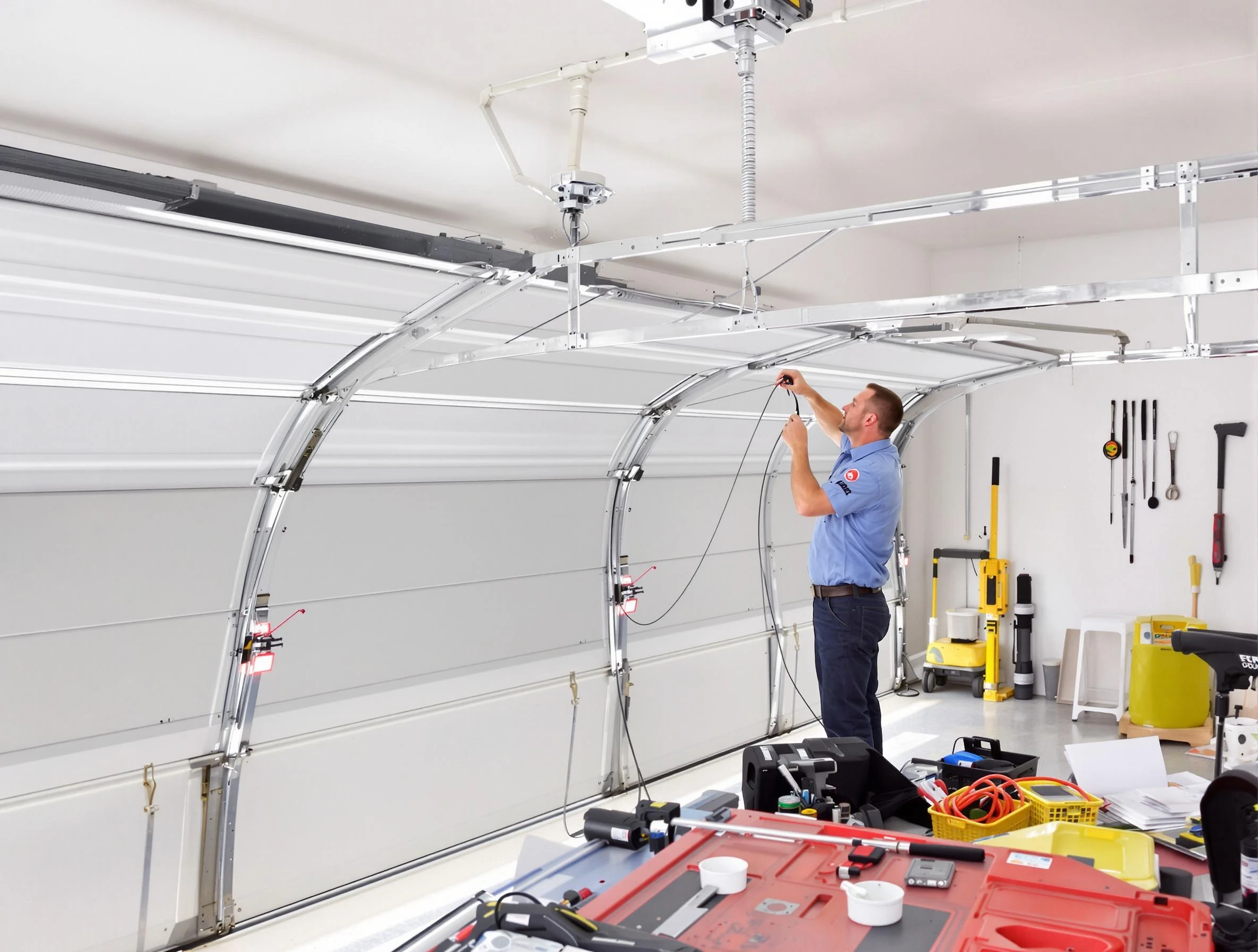 Garage door cable repair service by Roselle Garage Door Repair in Roselle