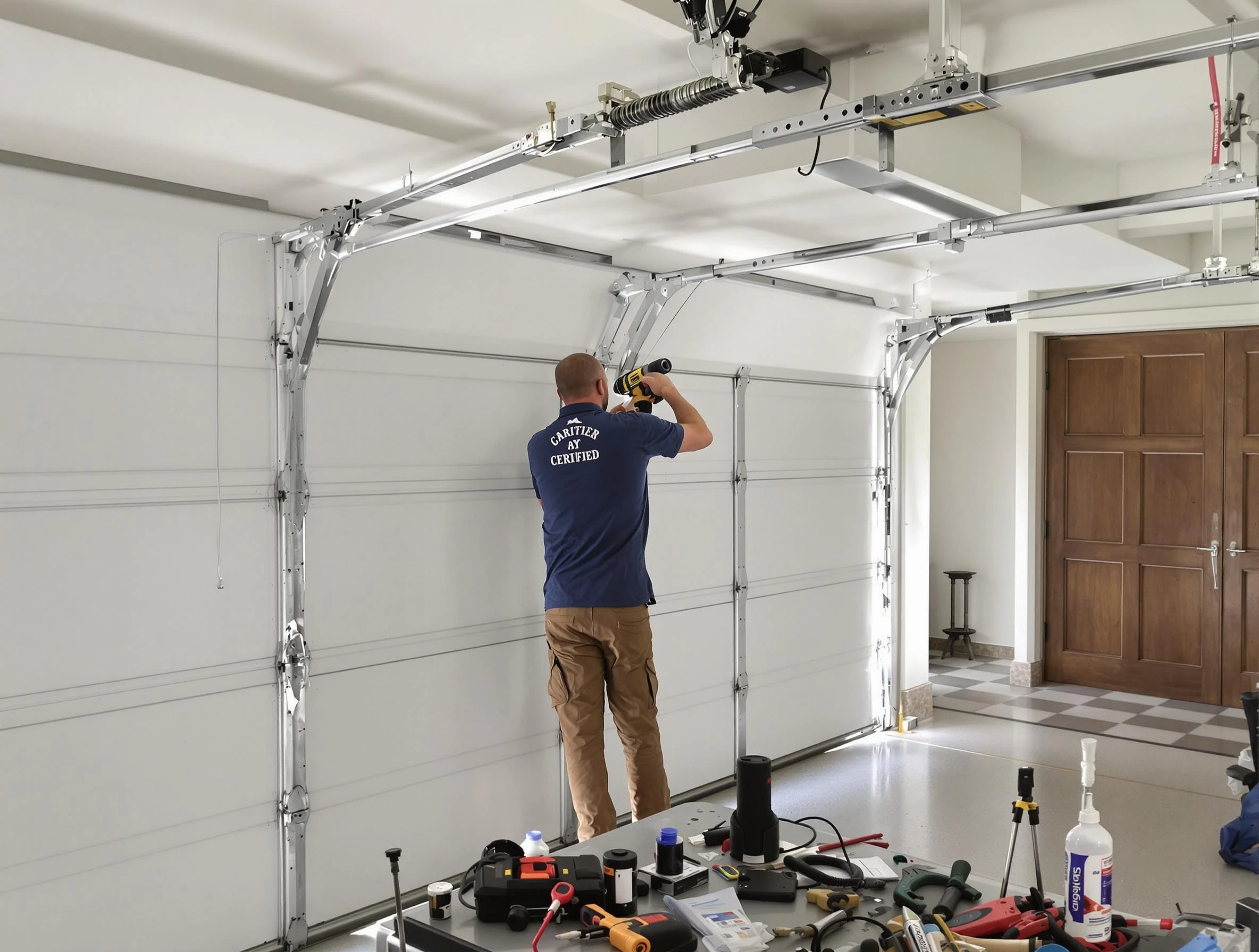 Roselle Garage Door Repair certified technician performing precision garage door repair in Roselle