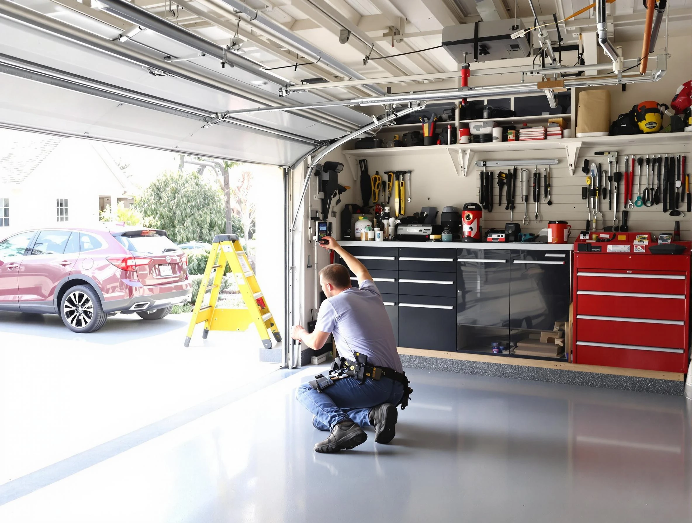Local garage door repair service by Roselle Garage Door Repair in Roselle